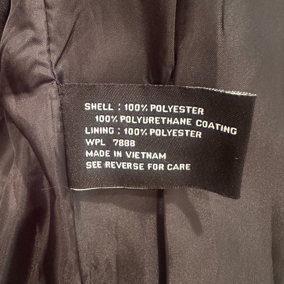 Anne Klein Classic Black Trench Coat  Rain Coat Timeless Neutral Sz M - Picture 7 of 8